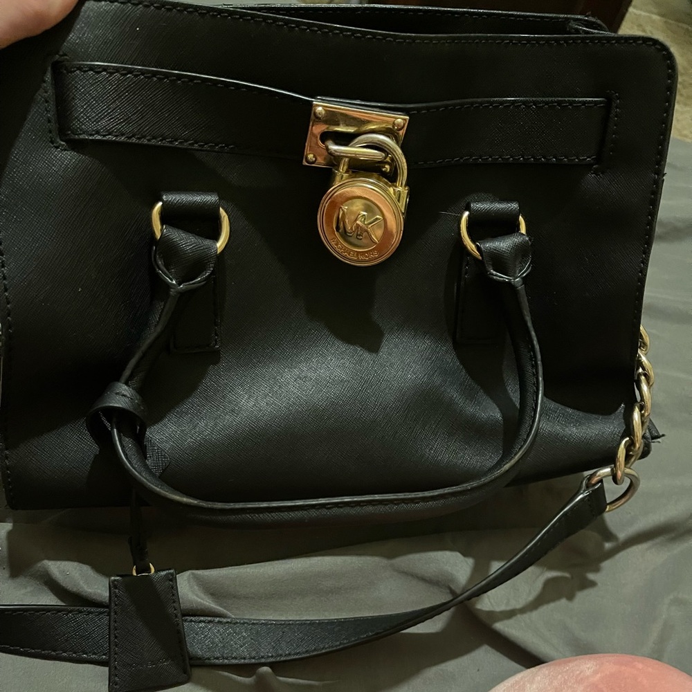 Michael Kors Hamilton bag with gold hardware